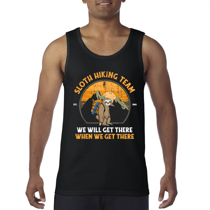 Sloth Hiking Tshirt, Sloth Hiking Team Tshirt TShirt Tank Top