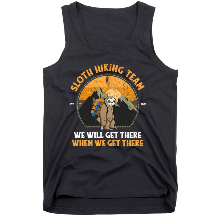 Sloth Hiking Tshirt, Sloth Hiking Team Tshirt TShirt Tank Top