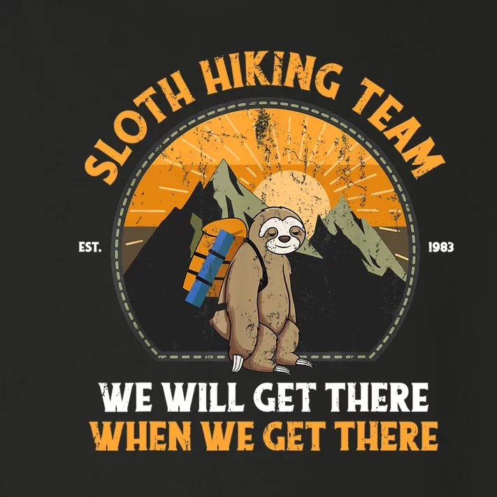 Sloth Hiking Tshirt, Sloth Hiking Team Tshirt TShirt Toddler Long Sleeve Shirt