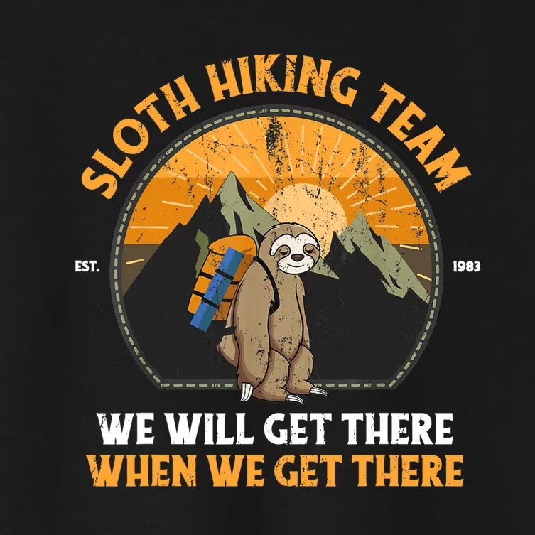 Sloth Hiking Tshirt, Sloth Hiking Team Tshirt TShirt Women's Crop Top Tee