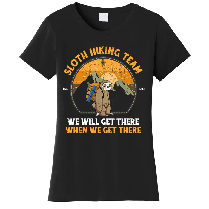 Sloth Hiking Tshirt, Sloth Hiking Team Tshirt TShirt Women's T-Shirt