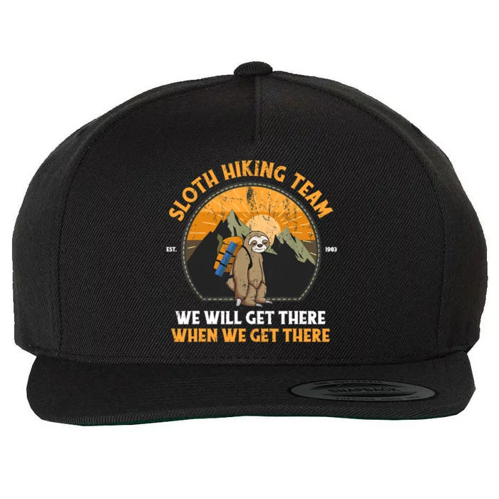 Sloth Hiking Tshirt, Sloth Hiking Team Tshirt TShirt Wool Snapback Cap