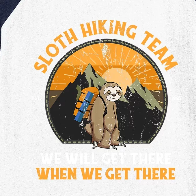 Sloth Hiking Tshirt, Sloth Hiking Team Tshirt TShirt Baseball Sleeve Shirt