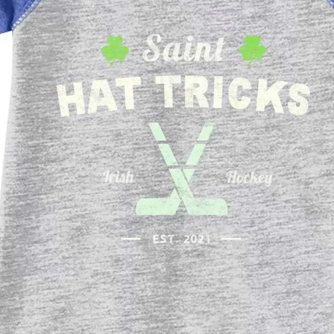 Saint Hat Tricks Funny St Patrick's Day Irish Hockey Club Gift Infant Baby Jersey Bodysuit