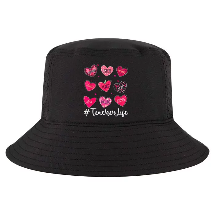 Sweet Hearts Teach Love Inspire Valentines Day Teacher Life Cool Comfort Performance Bucket Hat