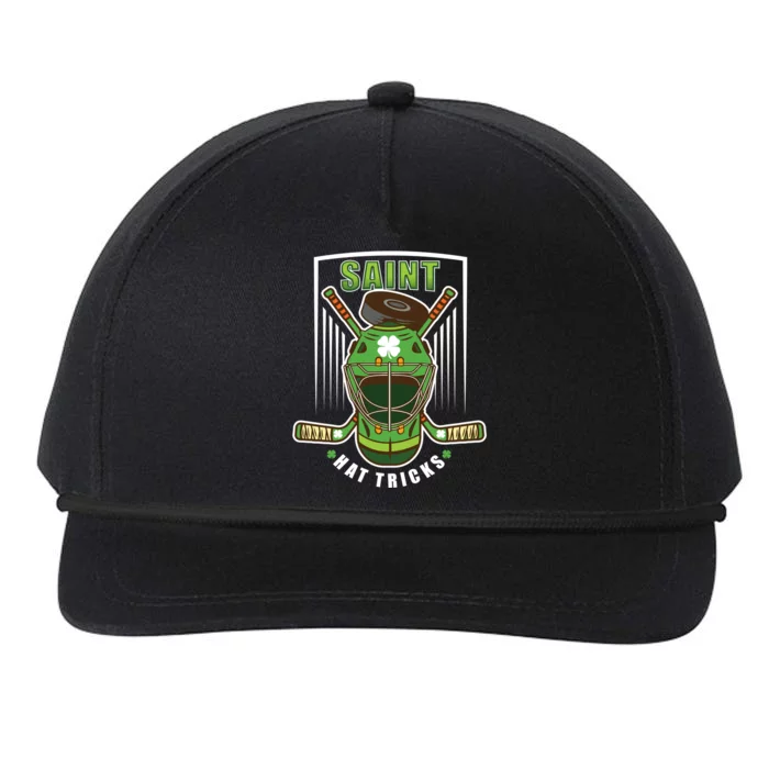 Saint Hat Tricks Hockey Player St Patricks Day Gift Snapback Five-Panel Rope Hat