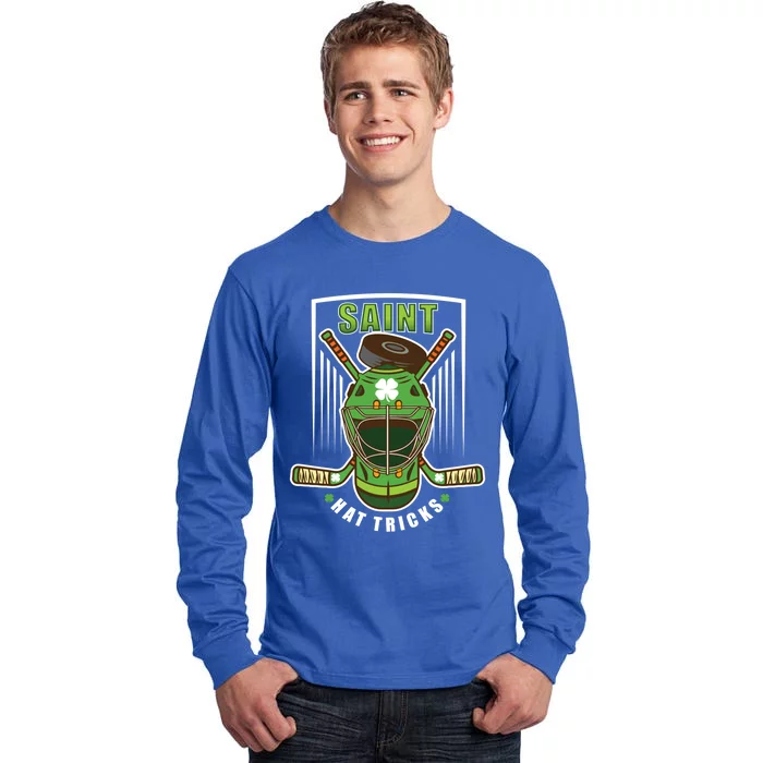 Saint Hat Tricks Hockey Player St Patricks Day Gift Tall Long Sleeve T-Shirt