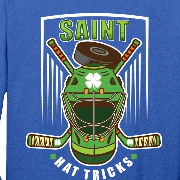 Saint Hat Tricks Hockey Player St Patricks Day Gift Tall Long Sleeve T-Shirt