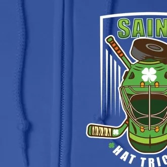 Saint Hat Tricks Hockey Player St Patricks Day Gift Full Zip Hoodie