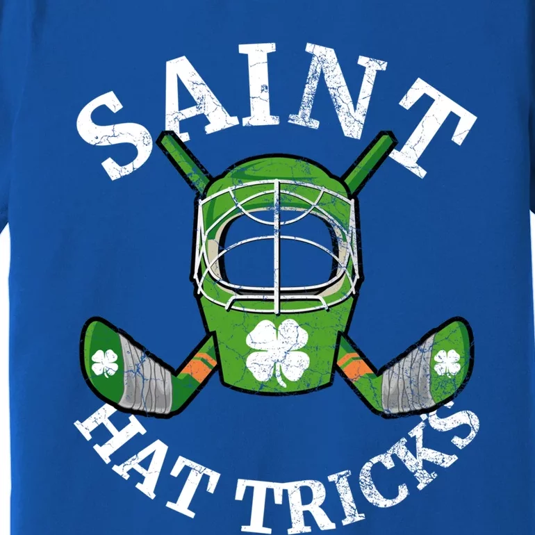 Saint Hat Tricks Hockey Shamrock St Patricks Day Gift Meaningful Gift Premium T-Shirt