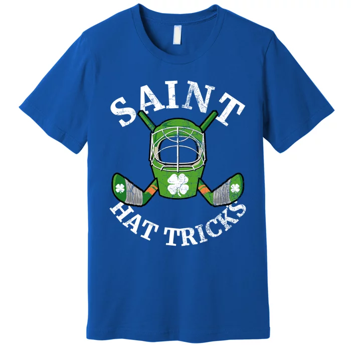 Saint Hat Tricks Hockey Shamrock St Patricks Day Gift Meaningful Gift Premium T-Shirt