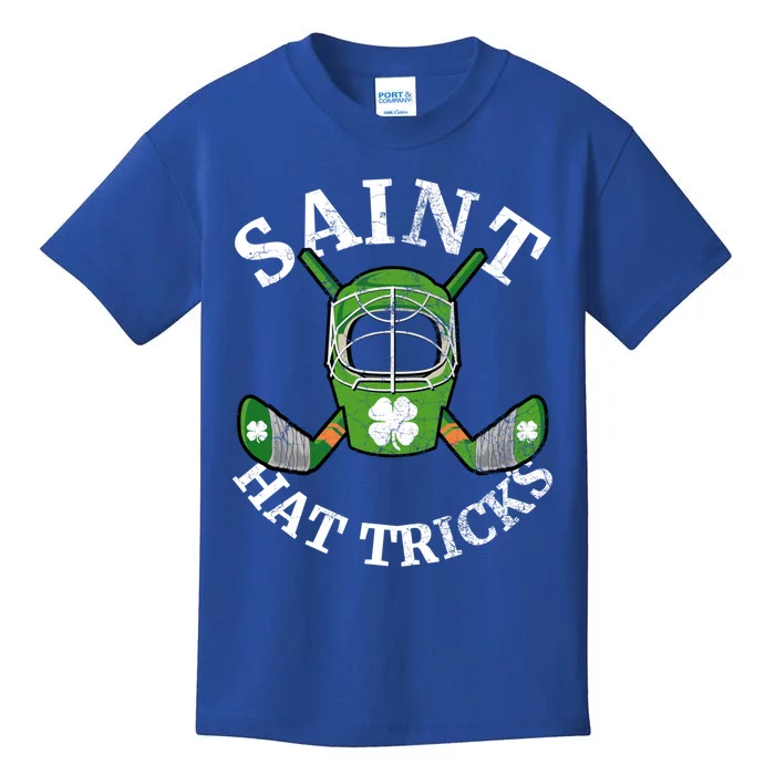 Saint Hat Tricks Hockey Shamrock St Patricks Day Gift Meaningful Gift Kids T-Shirt