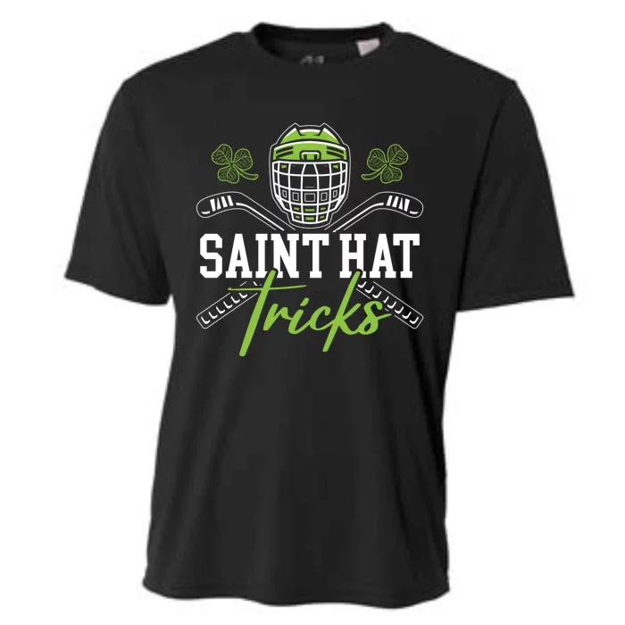 Saint Hat Tricks Hockey St Patrick's Saint Pattys Day Gift Cooling Performance Crew T-Shirt