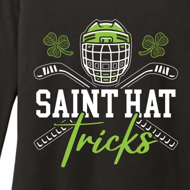 Saint Hat Tricks Hockey St Patrick's Saint Pattys Day Gift Womens CVC Long Sleeve Shirt