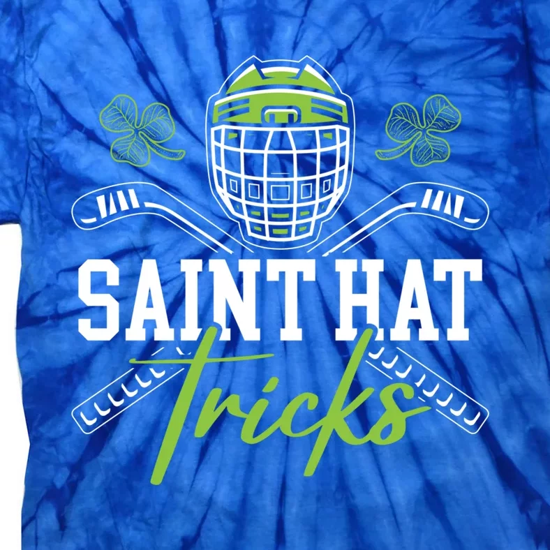 Saint Hat Tricks Hockey St Patrick's Saint Pattys Day Gift Tie-Dye T-Shirt