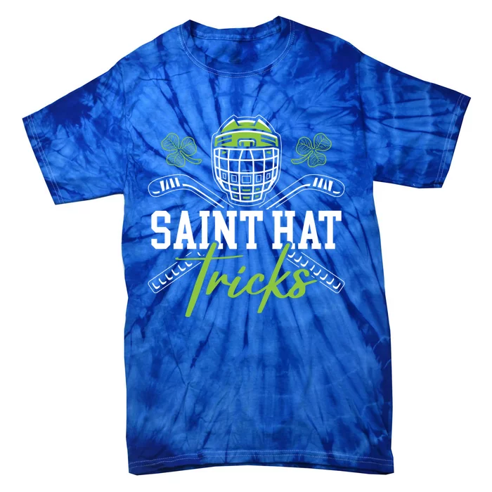 Saint Hat Tricks Hockey St Patrick's Saint Pattys Day Gift Tie-Dye T-Shirt