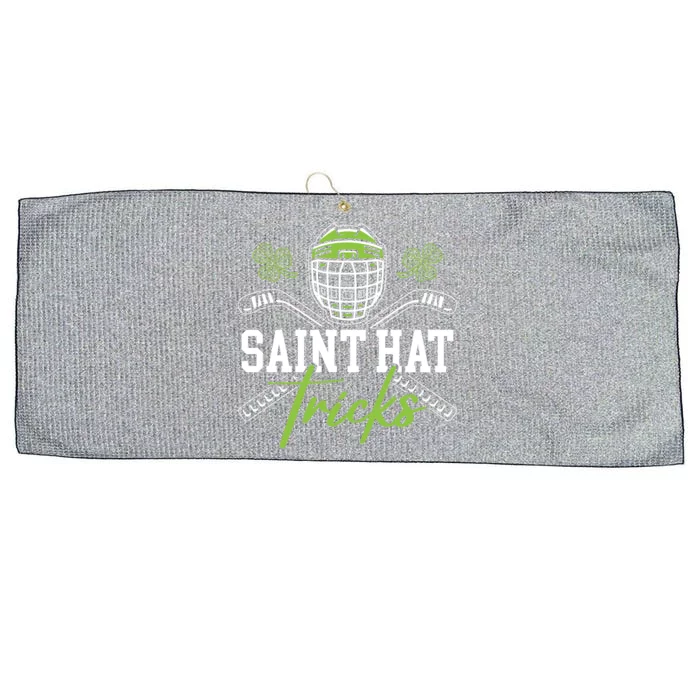 Saint Hat Tricks Hockey St Patrick's Saint Pattys Day Gift Large Microfiber Waffle Golf Towel