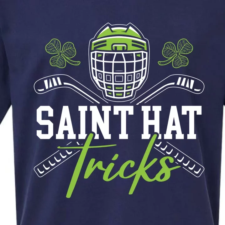 Saint Hat Tricks Hockey St Patrick's Saint Pattys Day Gift Sueded Cloud Jersey T-Shirt