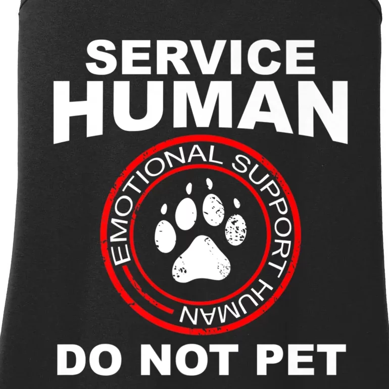 Service Human T Funny Dog Owner Emotional Support Human Ladies Essential Tank