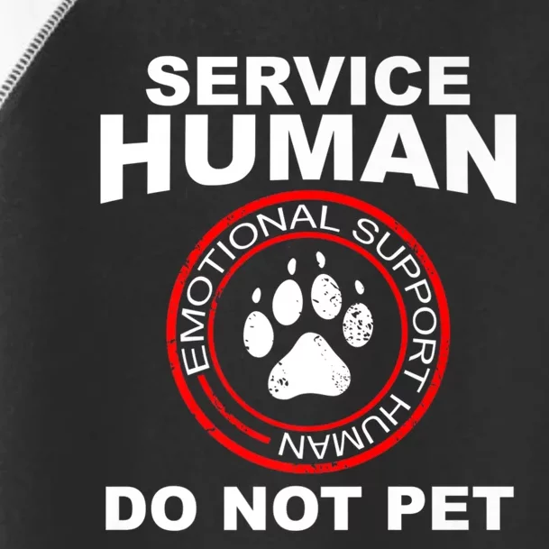 Service Human T Funny Dog Owner Emotional Support Human Toddler Fine Jersey T-Shirt