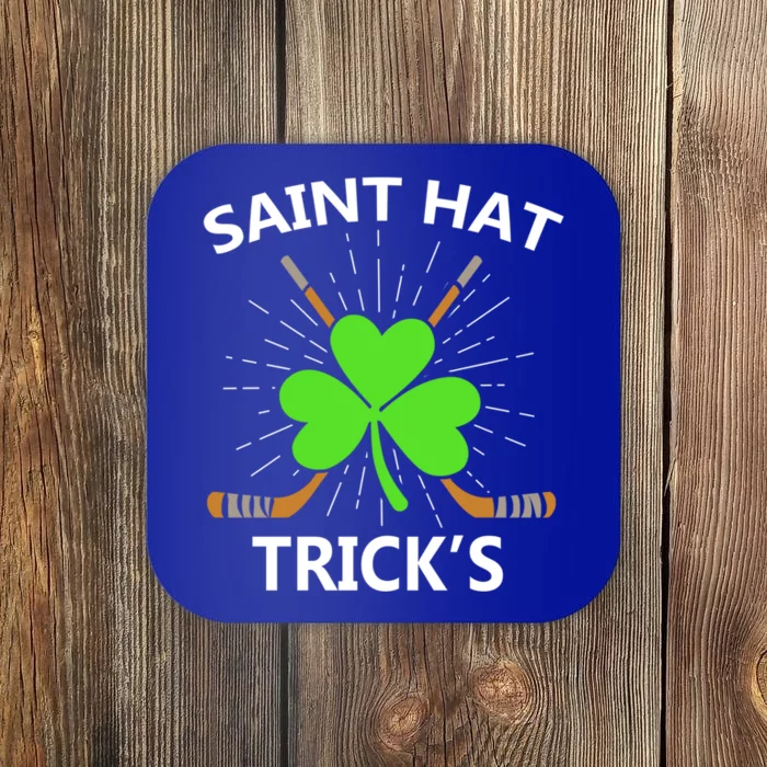 Saint Hat Trick's Funny St Paddy's Ice Hockey Sports Clothes Gift Coaster