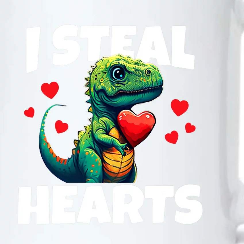 Steal Hearts Trex Dino Baby Boy Valentines Day Black Color Changing Mug