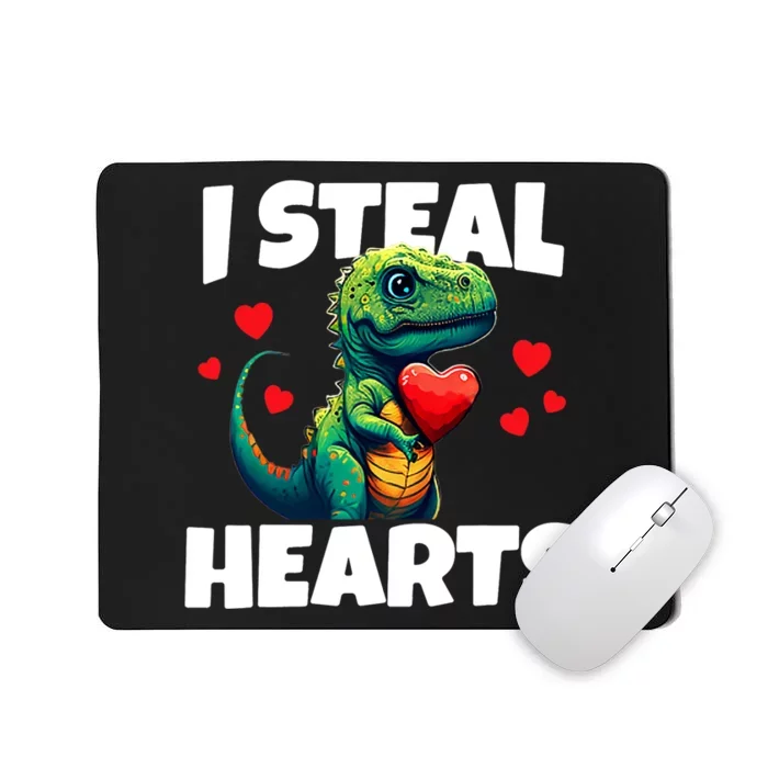 Steal Hearts Trex Dino Baby Boy Valentines Day Mousepad