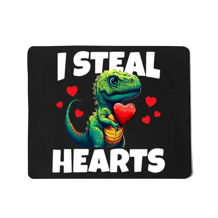 Steal Hearts Trex Dino Baby Boy Valentines Day Mousepad