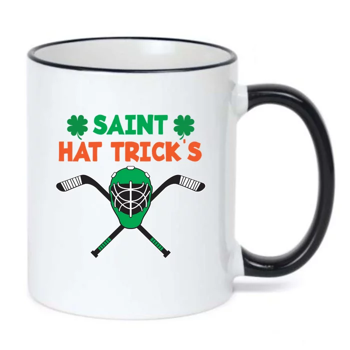 Saint Hat Tricks Happy St Patricks Day Hockey Player Gift Black Color Changing Mug