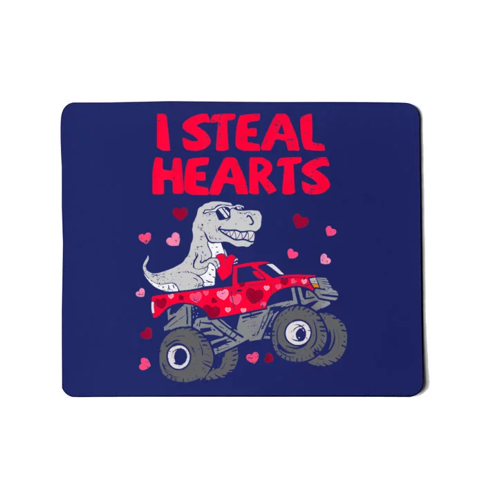 Steal Hearts T Rex Monster Truck Boy Valentines Day Mousepad