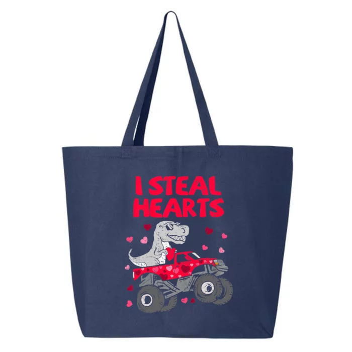 Steal Hearts T Rex Monster Truck Boy Valentines Day 25L Jumbo Tote