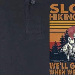 Sloth Hiking Team WeLl Get There When We Get There Softstyle Adult Sport Polo