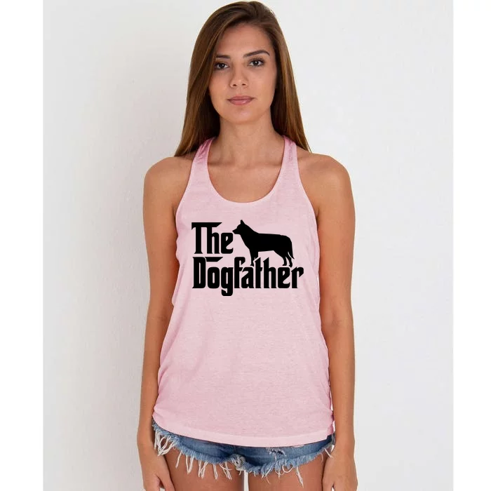 Siberian Husky The Dogfather Women's Knotted Racerback Tank