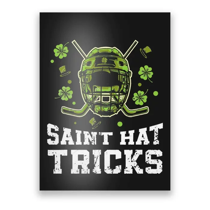 Saint Hat Tricks Funny St Patrick's Day Hockey Irish Poster