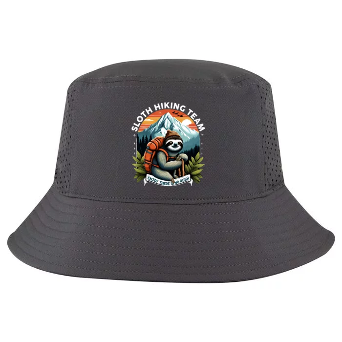 Sloth Hiking Team Enjoy There Is No Rush Camping Hiking Cute Gift Cool Comfort Performance Bucket Hat