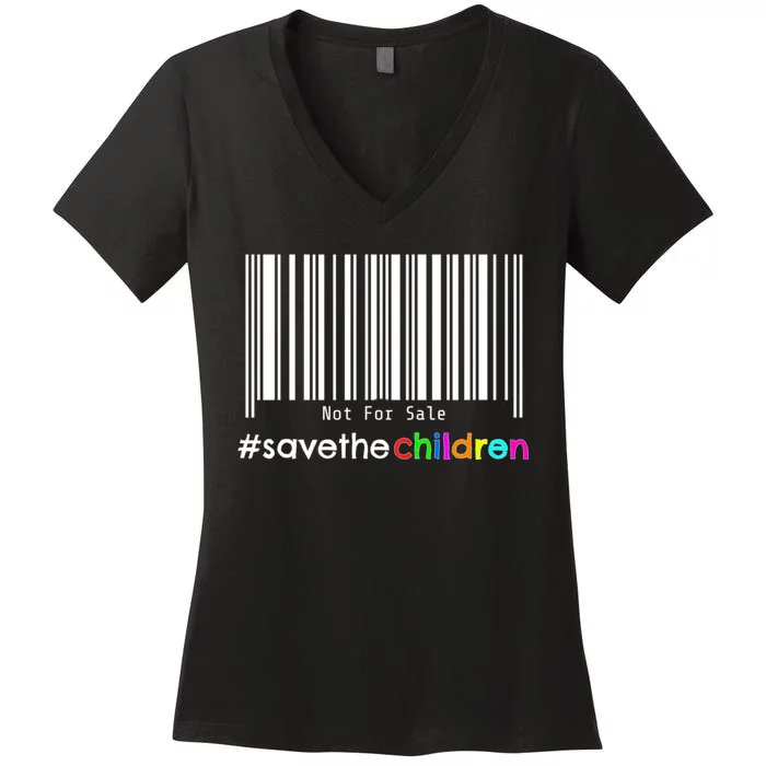 Stop Human Trafficking Gods Children Are Not For Sale Women's V-Neck T-Shirt