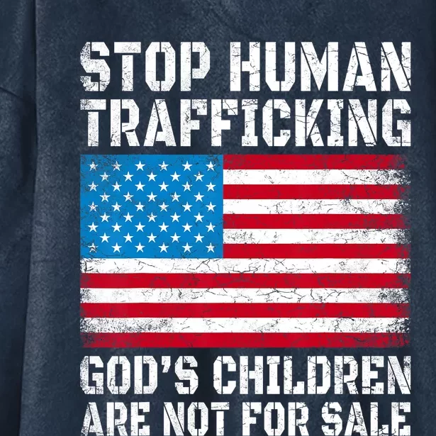 Stop Human Trafficking Gods Children Are Not For Sale Hooded Wearable Blanket