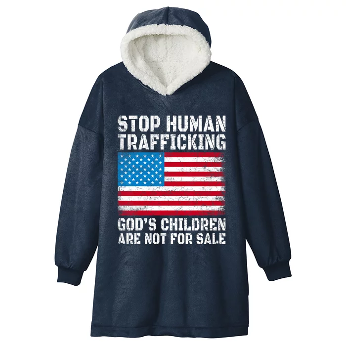 Stop Human Trafficking Gods Children Are Not For Sale Hooded Wearable Blanket