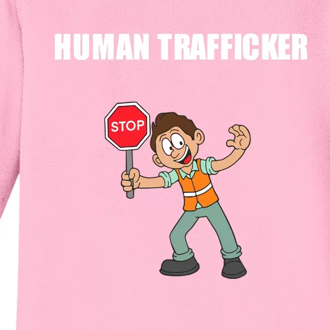 Summerhaysbros Human Trafficker Baby Long Sleeve Bodysuit