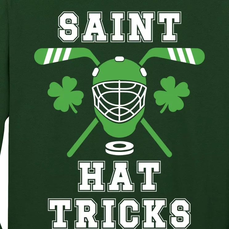 Saint Hat Tricks Hockey Shamrock ST PATRICKS DAY Gift Long Sleeve Shirt