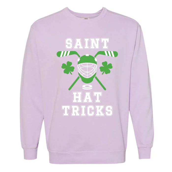 Saint Hat Tricks Hockey Shamrock ST PATRICKS DAY Gift Garment-Dyed Sweatshirt