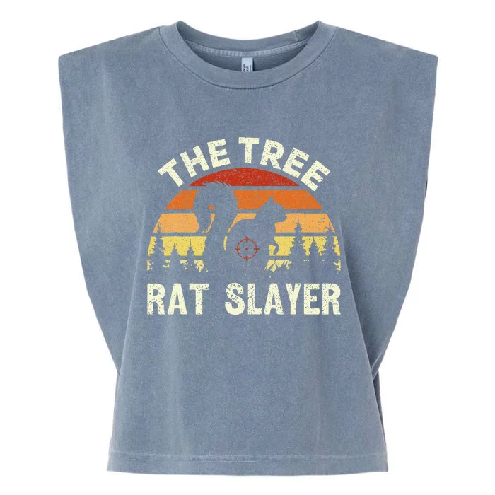 Squirrel Hunter The Tree Rat Slayer Retro Squirrel Hunting Garment-Dyed Women's Muscle Tee