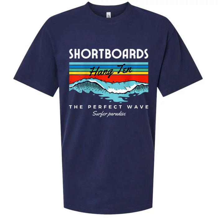 Shortboards Hang Ten The Perfect Wave Surfer Paradise Design Sueded Cloud Jersey T-Shirt