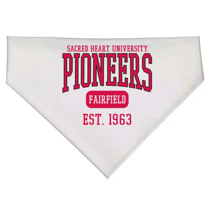 Sacred Heart University Pioneers Est. Date USA-Made Doggie Bandana