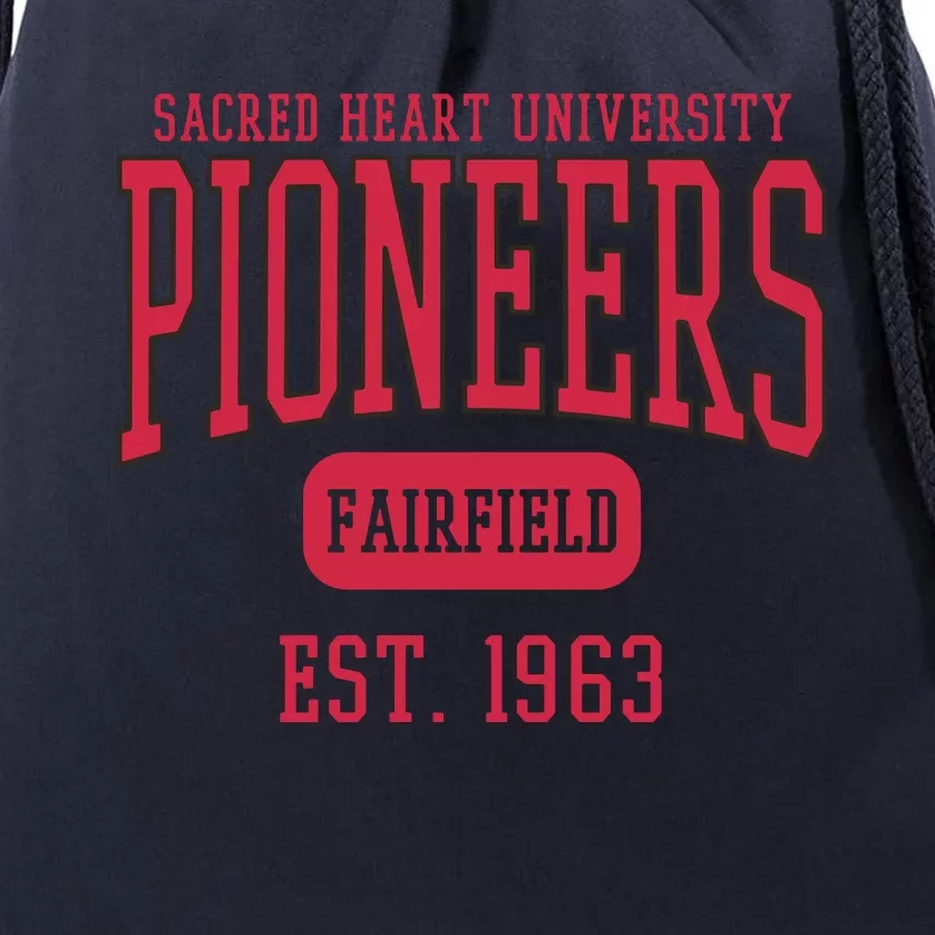 Sacred Heart University Pioneers Est. Date Sweatshirt Drawstring Bag