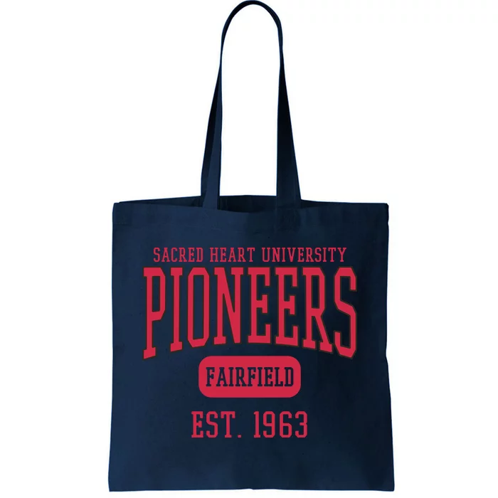 Sacred Heart University Pioneers Est. Date Sweatshirt Tote Bag