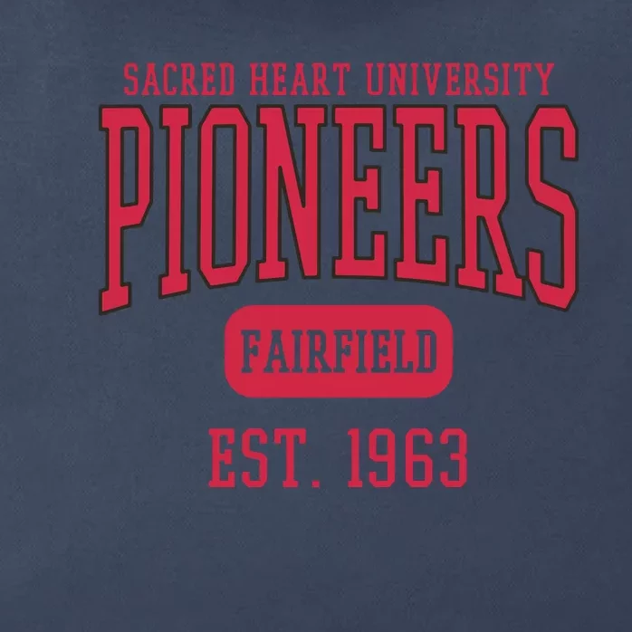 Sacred Heart University Pioneers Est. Date Sweatshirt Zip Tote Bag