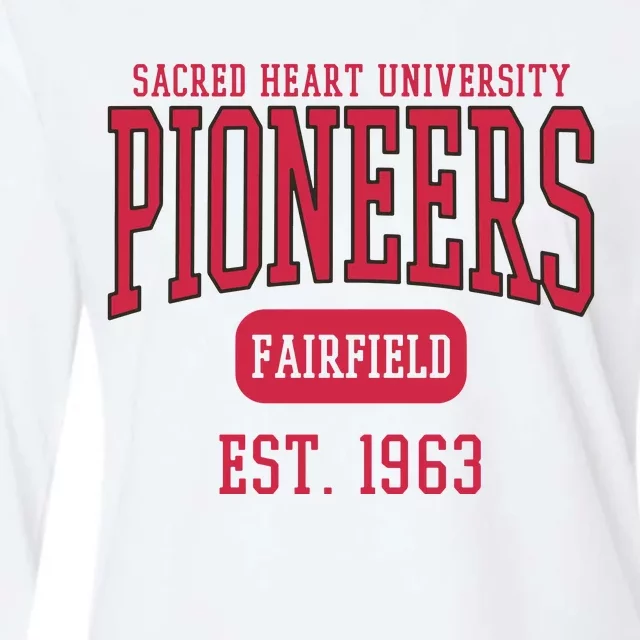 Sacred Heart University Pioneers Est. Date Sweatshirt Womens Cotton Relaxed Long Sleeve T-Shirt