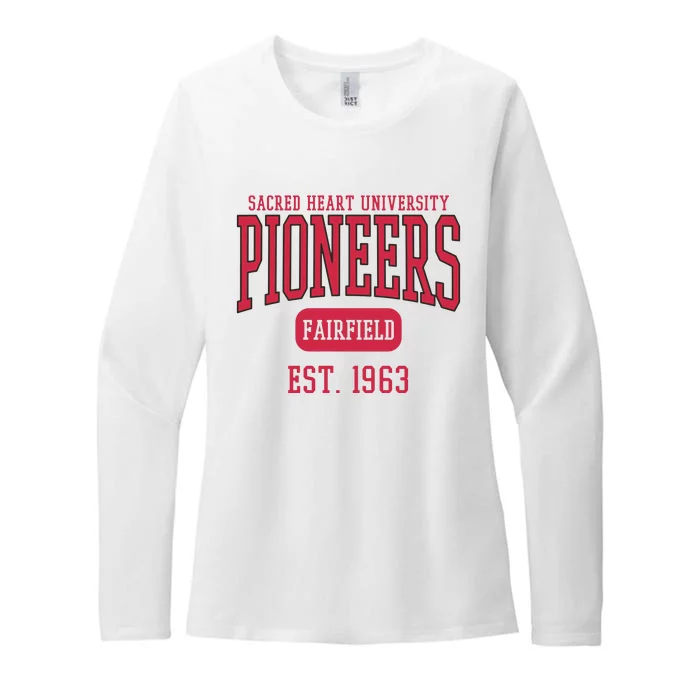 Sacred Heart University Pioneers Est. Date Sweatshirt Womens CVC Long Sleeve Shirt