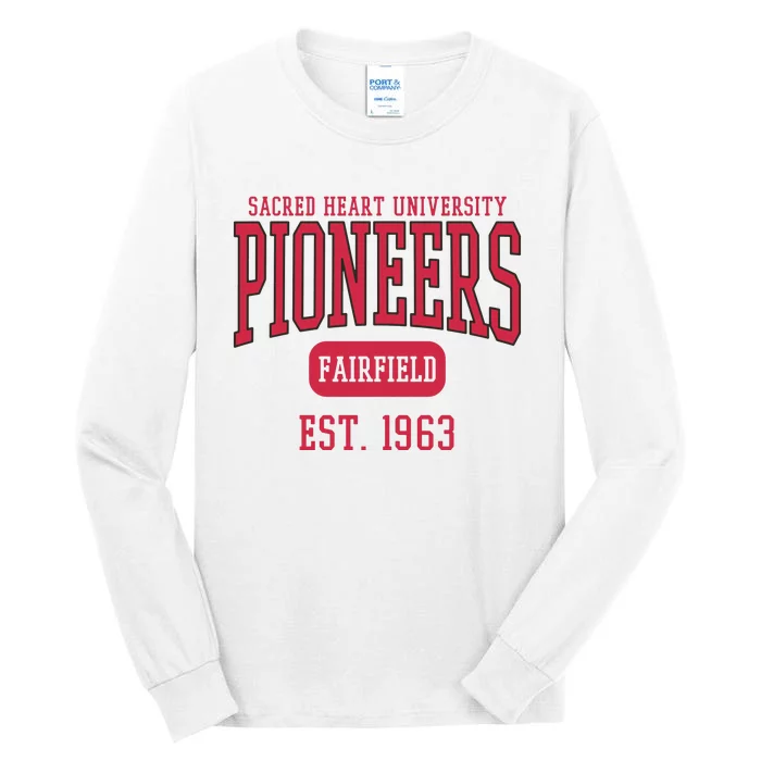 Sacred Heart University Pioneers Est. Date Sweatshirt Tall Long Sleeve T-Shirt